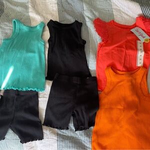 Cat & Jack Kids Matching Sets - Teal, Black, Coral, Orange